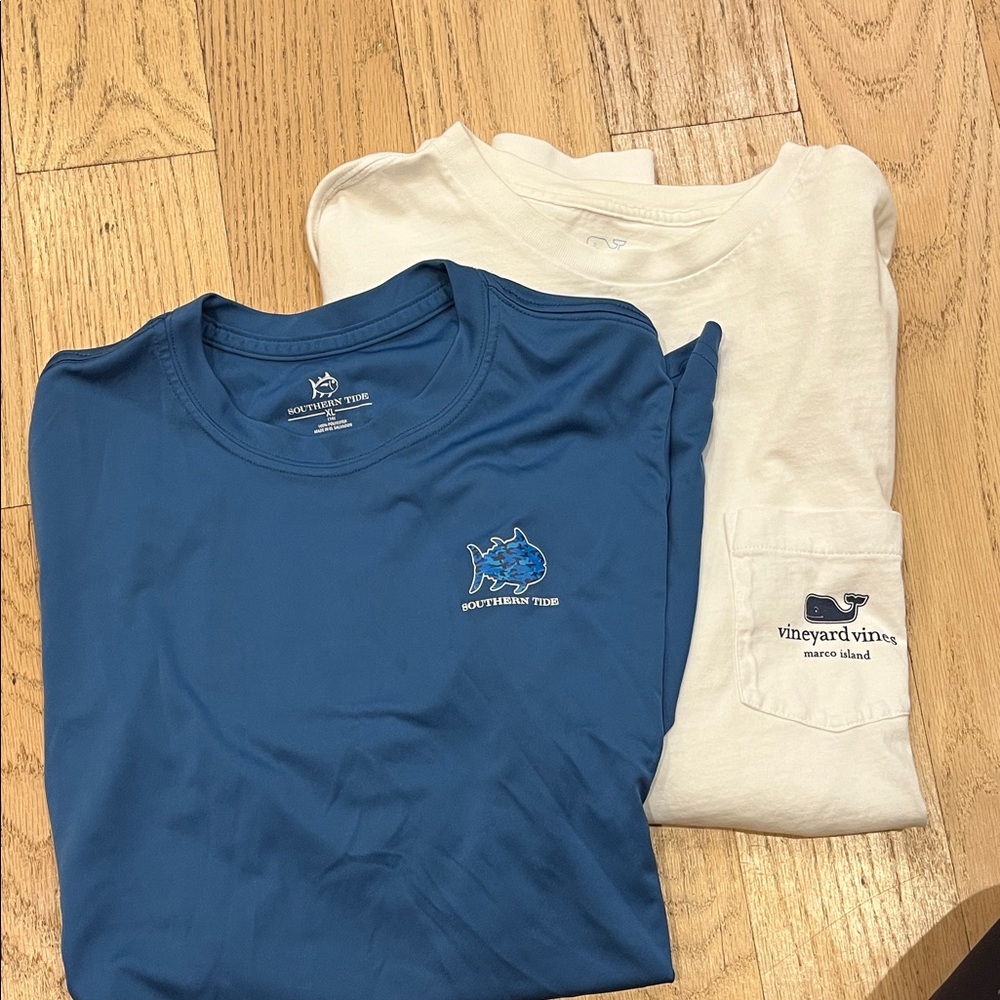 Bundle: Vineyard Vines and Southern Tide Long Sleeve Tees